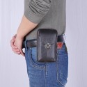 Men's Leather Bag Bum Bag Fanny Pack Mobile Phone Bag Cowhide Zipper Solid Color Daily Office & Career