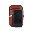 Men's Leather Bag Bum Bag Fanny Pack Coin Purse Mobile Phone Bag Cowhide Solid Color Outdoor Daily Going out