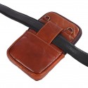 Men's Leather Bag Bum Bag Fanny Pack Coin Purse Mobile Phone Bag Cowhide Solid Color Outdoor Daily Going out