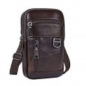 Men's Leather Bag Bum Bag Fanny Pack Coin Purse Mobile Phone Bag Cowhide Solid Color Outdoor Daily Going out