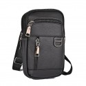 Men's Leather Bag Bum Bag Fanny Pack Coin Purse Mobile Phone Bag Cowhide Solid Color Outdoor Daily Going out