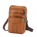 Men's Leather Bag Bum Bag Fanny Pack Coin Purse Mobile Phone Bag Cowhide Solid Color Daily Holiday Going out