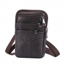 Men's Leather Bag Bum Bag Fanny Pack Coin Purse Mobile Phone Bag Cowhide Solid Color Daily Holiday Going out