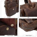 Men's Leather Bag Work Bag Messenger Bag Briefcase Nappa Leather Cowhide Zipper Solid Color Daily Office & Career
