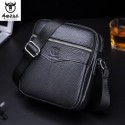 Men's Clear Bags Work Bag Messenger Bag Shoulder Bag Cowhide Zipper Solid Color Daily Date Office & Career