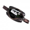 Men's Leather Bag Bum Bag Crossbody Bag Cowhide Zipper Solid Color Outdoor Daily Office & Career