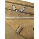 Men's Canvas Bag Messenger Bag Crossbody Bag Canvas Zipper Solid Color Daily Black Khaki Brown
