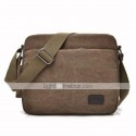 Men's Canvas Bag Messenger Bag Crossbody Bag Canvas Zipper Solid Color Daily Black Khaki Brown