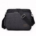 Men's Canvas Bag Messenger Bag Crossbody Bag Canvas Zipper Solid Color Daily Black Khaki Brown