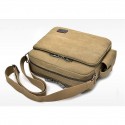 Men's Canvas Bag Messenger Bag Crossbody Bag Canvas Zipper Solid Color Daily Black Khaki Brown