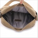 Men's Canvas Bag Messenger Bag Crossbody Bag Canvas Zipper Solid Color Daily Black Khaki Brown