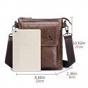 Men's Messenger Bag Shoulder Messenger Bag Crossbody Bag Nappa Leather Zipper Daily Office & Career Black Brown