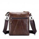 Men's Messenger Bag Shoulder Messenger Bag Crossbody Bag Nappa Leather Zipper Daily Office & Career Black Brown