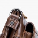 Men's Messenger Bag Shoulder Messenger Bag Crossbody Bag Nappa Leather Zipper Daily Office & Career Black Brown