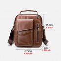 Men's 2022 Messenger Bag Crossbody Bag Nappa Leather Cowhide Zipper Solid Color Daily Going out Black Brown Coffee