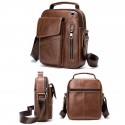 Men's 2022 Messenger Bag Crossbody Bag Nappa Leather Cowhide Zipper Solid Color Daily Going out Black Brown Coffee