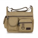 Men's Canvas Bag Messenger Bag Shoulder Messenger Bag Crossbody Bag Canvas Daily Outdoor Green Black Khaki Brown
