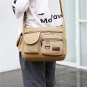 Men's Canvas Bag Messenger Bag Shoulder Messenger Bag Crossbody Bag Canvas Daily Outdoor Green Black Khaki Brown