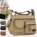 Men's Canvas Bag Messenger Bag Shoulder Messenger Bag Crossbody Bag Canvas Daily Outdoor Green Black Khaki Brown