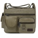 Men's Canvas Bag Messenger Bag Shoulder Messenger Bag Crossbody Bag Canvas Daily Outdoor Green Black Khaki Brown