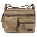 Men's Canvas Bag Messenger Bag Shoulder Messenger Bag Crossbody Bag Canvas Daily Outdoor Green Black Khaki Brown