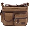 Men's Canvas Bag Messenger Bag Shoulder Messenger Bag Crossbody Bag Canvas Daily Outdoor Green Black Khaki Brown