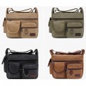 Men's Canvas Bag Messenger Bag Shoulder Messenger Bag Crossbody Bag Canvas Daily Outdoor Green Black Khaki Brown