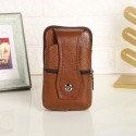 men's cowhide mobile phone bag business waterproof vertical multi-function casual coin purse wear belt zipper waist bag