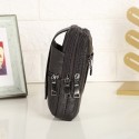 men's cowhide mobile phone bag business waterproof vertical multi-function casual coin purse wear belt zipper waist bag