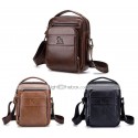 Men's Messenger Bag Shoulder Messenger Bag Crossbody Bag Cowhide Pattern / Print Solid Color Daily Office & Career Black Brown Coffee