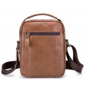 Men's Messenger Bag Shoulder Messenger Bag Crossbody Bag Cowhide Pattern / Print Solid Color Daily Office & Career Black Brown Coffee