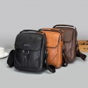 Men's Messenger Bag PU Leather Zipper Solid Color Daily Going out Office & Career 1403 brown 1403 Coffee 1403 black 1401 black