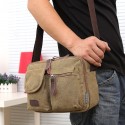 Men's Canvas Bag Messenger Bag Shoulder Messenger Bag Crossbody Bag Canvas Vintage Daily Green Black Khaki Coffee