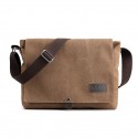 Men's Unisex Canvas Bag Messenger Bag Canvas Solid Color Vintage Daily Office & Career Black Grey khaki Brown