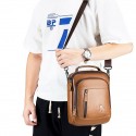 Men's Retro Leather Bag Handbags Crossbody Bag Cowhide Zipper Daily Office & Career Black Brown