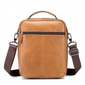 Men's Retro Leather Bag Handbags Crossbody Bag Cowhide Zipper Daily Office & Career Black Brown