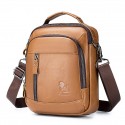 Men's Retro Leather Bag Handbags Crossbody Bag Cowhide Zipper Daily Office & Career Black Brown