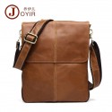 factory supply leather men's bag casual fashion men's shoulder bag messenger bag retro vertical small satchel