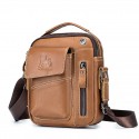 Men's Messenger Bag Shoulder Strap Shoulder Messenger Bag Crossbody Bag Cowhide Zipper Daily Office & Career Dark Brown Black Brown Coffee