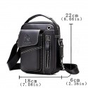 Men's Messenger Bag Shoulder Strap Shoulder Messenger Bag Crossbody Bag Cowhide Zipper Daily Office & Career Dark Brown Black Brown Coffee