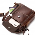 Men's Messenger Bag Shoulder Strap Shoulder Messenger Bag Crossbody Bag Cowhide Zipper Daily Office & Career Dark Brown Black Brown Coffee