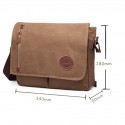 Men's Canvas Bag Messenger Bag Crossbody Bag Solid Color Daily Office & Career Black Dark Gray Coffee
