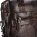 Men's Retro Handbags Crossbody Bag Top Handle Bag Nappa Leather Cowhide Zipper Solid Color Daily Office & Career Coffee