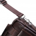 Men's Retro Handbags Crossbody Bag Top Handle Bag Nappa Leather Cowhide Zipper Solid Color Daily Office & Career Coffee