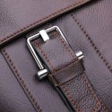 Men's Retro Handbags Crossbody Bag Top Handle Bag Nappa Leather Cowhide Zipper Solid Color Daily Office & Career Coffee