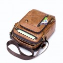 Men's Unisex Retro 2022 Crossbody Bag Nappa Leather Cowhide Vintage Fashion Daily Formal Outdoor Dark Brown Black Brown