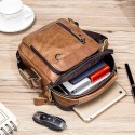 Men's Unisex Retro 2022 Crossbody Bag Nappa Leather Cowhide Vintage Fashion Daily Formal Outdoor Dark Brown Black Brown