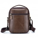 Men's Unisex Retro 2022 Crossbody Bag Nappa Leather Cowhide Vintage Fashion Daily Formal Outdoor Dark Brown Black Brown