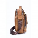 Men's Unisex Retro 2022 Crossbody Bag Nappa Leather Cowhide Vintage Fashion Daily Formal Outdoor Dark Brown Black Brown
