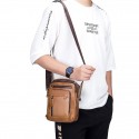 Men's Unisex Retro 2022 Crossbody Bag Nappa Leather Cowhide Vintage Fashion Daily Formal Outdoor Dark Brown Black Brown